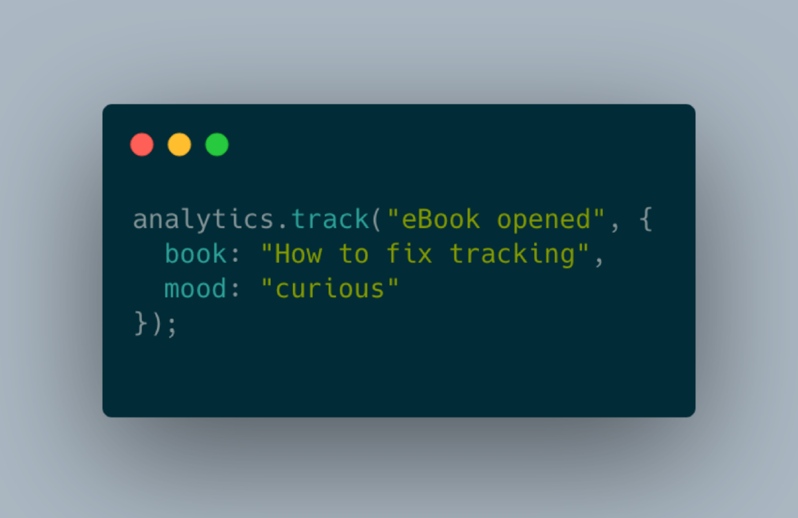 Event data tracking - just one line of code, right?